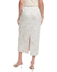 Lafayette 148 New York Lafayette 148 New York Silk-Blend Straight Midi Skirt