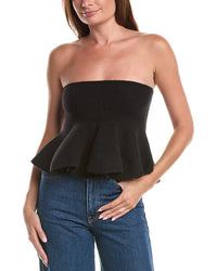 susana monaco Susana Monaco Mapache & Wool-Blend Tube Flair Top
