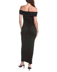 susana monaco Susana Monaco V-Wire Gathered Off-The-Shoulder Maxi Dress