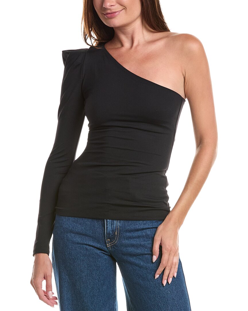 susana monaco Susana Monaco Pleated One-Shoulder Top