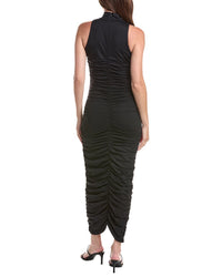 susana monaco Susana Monaco Carryover Gathered Mock Neck Midi Dress