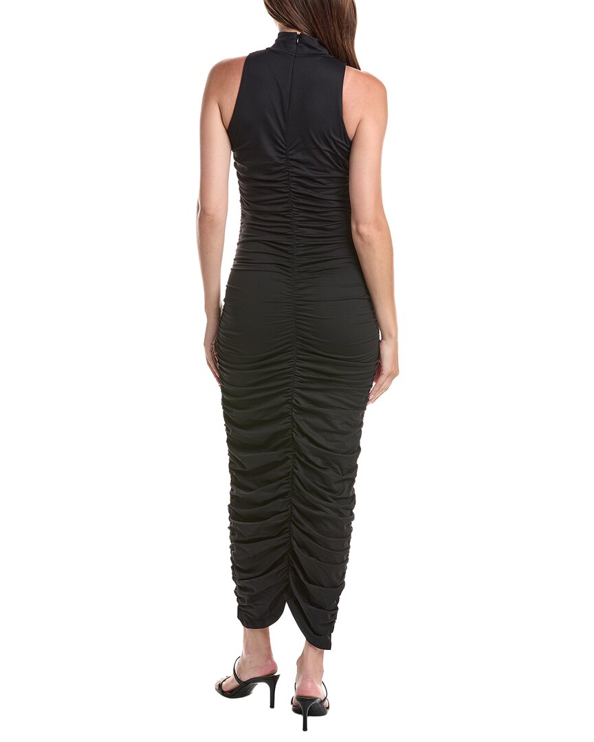 susana monaco Susana Monaco Carryover Gathered Mock Neck Midi Dress