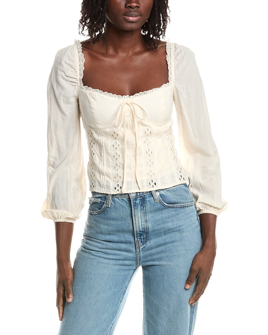 REVERIEE Reveriee Eyelet Blouse