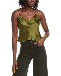 REVERIEE Reveriee Satin Silk Blouse