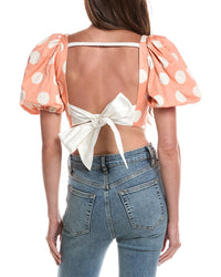 For Love & Lemons For Love & Lemons Yasmin Puff Sleeve Corset Top