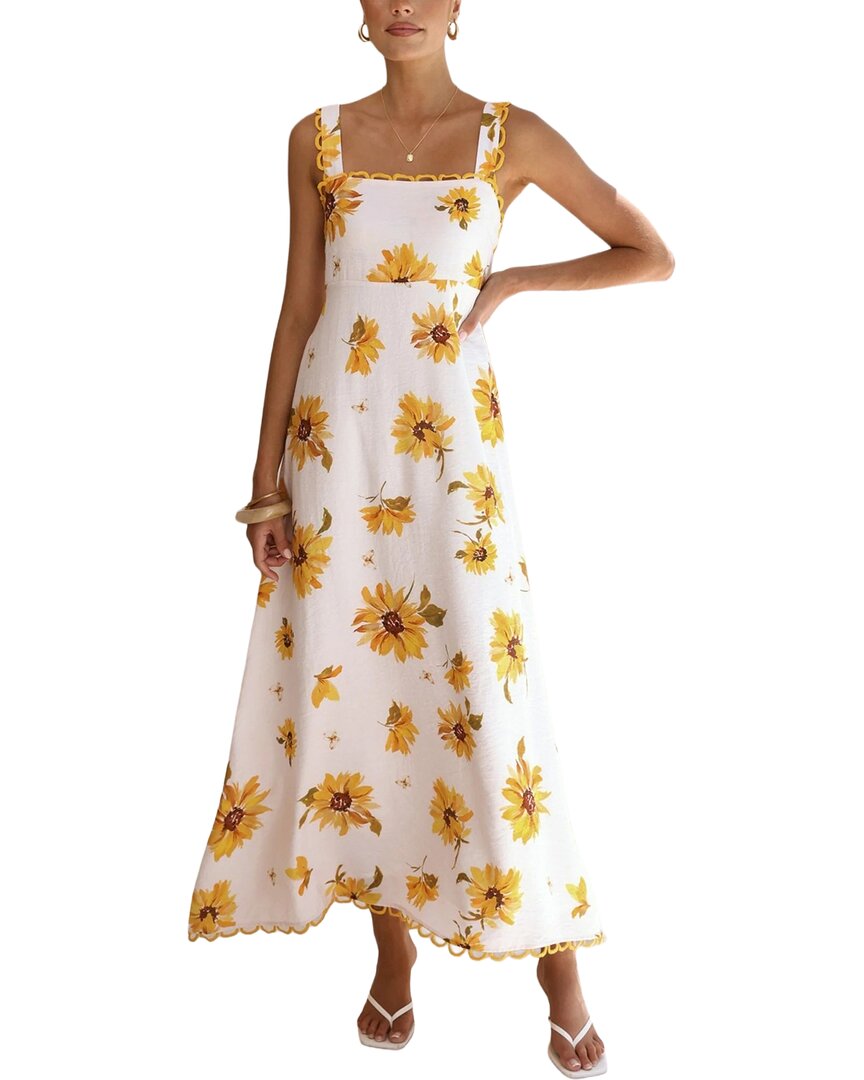 ESEA Esea Womens  Linen-Blend Midi Dress, 6