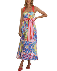 ESEA Esea Linen-Blend Midi Dress