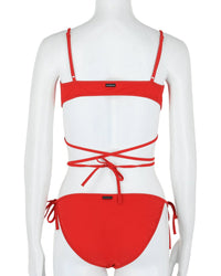 Balenciaga Balenciaga 2Pc Logo Silk Bikini Set