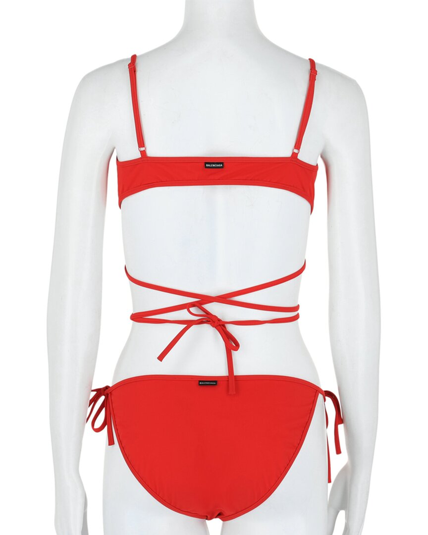Balenciaga Balenciaga 2Pc Logo Silk Bikini Set