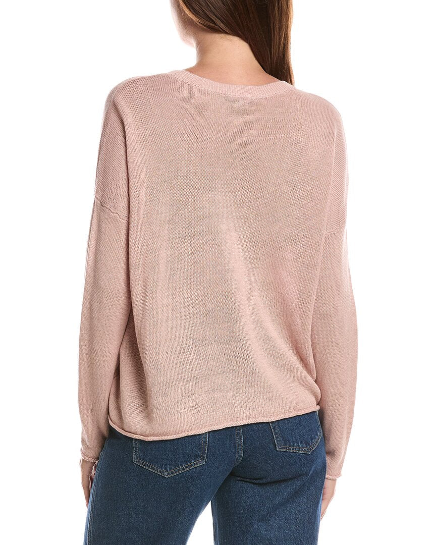 EILEEN FISHER Eileen Fisher Crewneck Linen-Blend Sweater