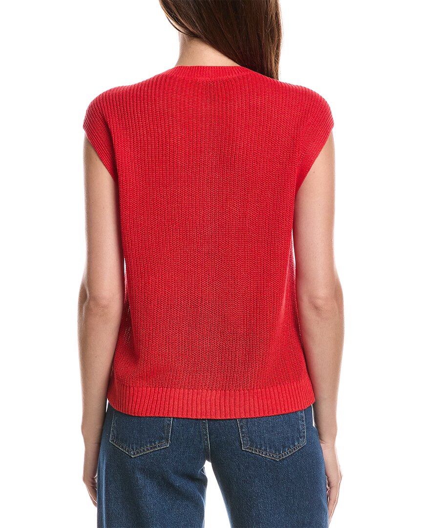 EILEEN FISHER Eileen Fisher Crewneck Linen-Blend Vest