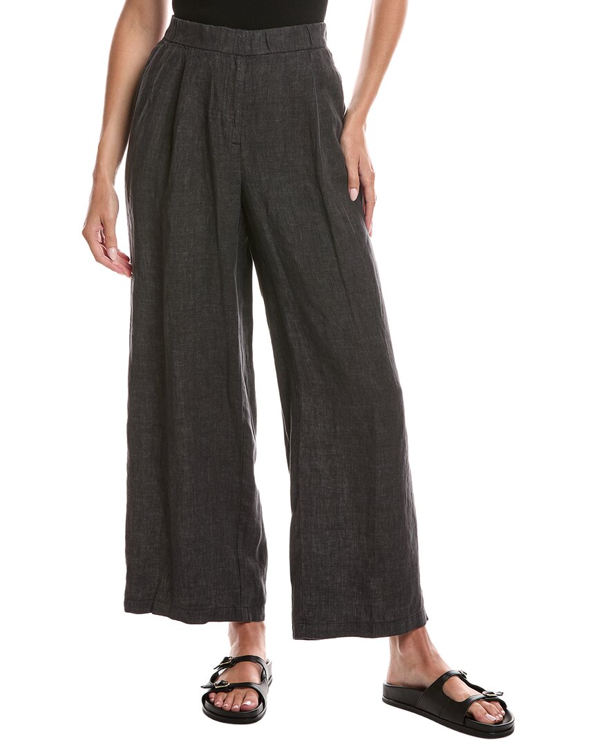 EILEEN FISHER Eileen Fisher Wide Pleated Flare Linen Pant
