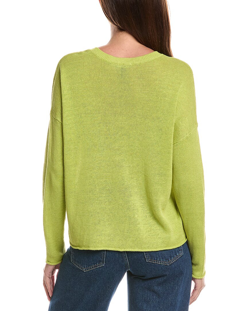 EILEEN FISHER Eileen Fisher Crewneck Linen-Blend Sweater