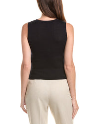 Max Mara Max Mara Abbozzi Silk & Wool-Blend Sweater Tank Top