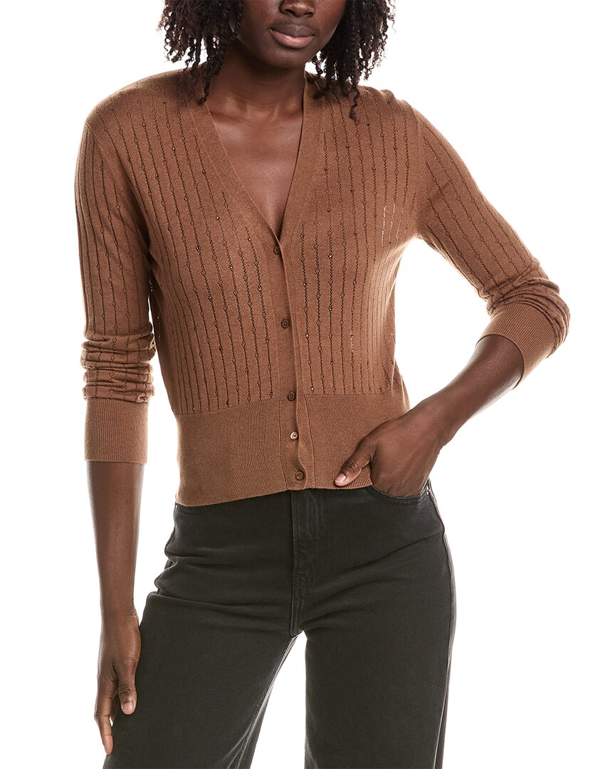Max Mara Max Mara Studio Nogara Silk & Wool-Blend Cardigan