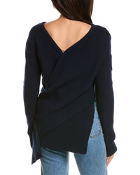3.1 Phillip Lim 3.1 Phillip Lim Draped Wool & Yak-Blend Rib Off Shoulder Pullover