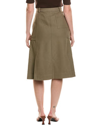 3.1 Phillip Lim 3.1 Phillip Lim Wool-Blend Utility Godet Skirt
