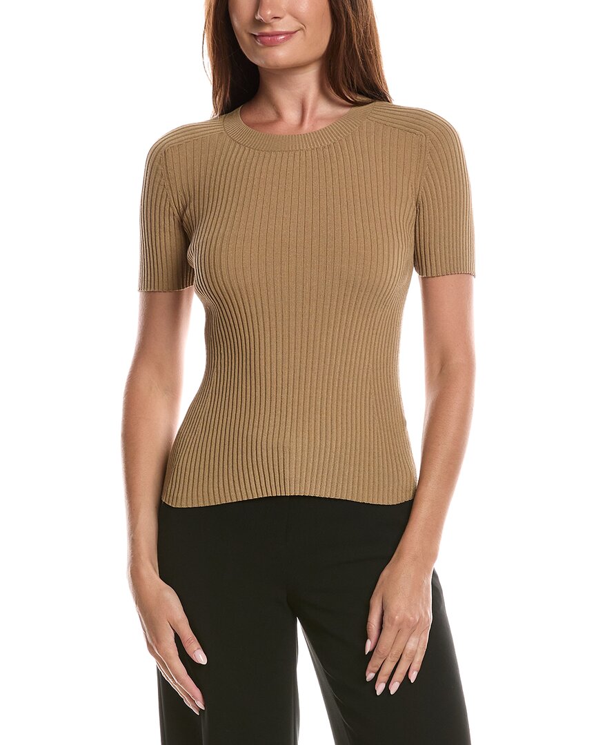 Lafayette 148 New York Lafayette 148 New York Ribbed Crewneck Silk-Blend Sweater