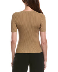 Lafayette 148 New York Lafayette 148 New York Ribbed Crewneck Silk-Blend Sweater