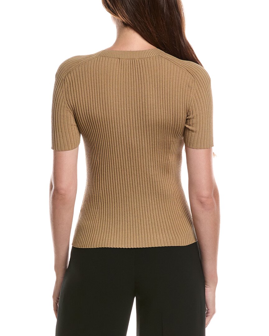 Lafayette 148 New York Lafayette 148 New York Ribbed Crewneck Silk-Blend Sweater