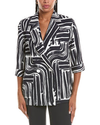 Joseph Ribkoff Seersucker Printed Jacket