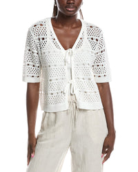 Joseph Ribkoff Joseph Ribkoff Open Knit Tie Front Cardigan