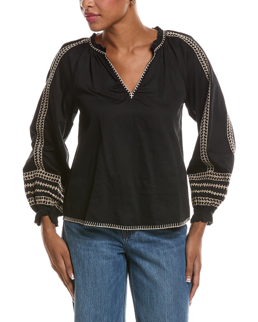 Velvet by Graham & Spencer Velvet By Graham & Spencer Scarlett Embroidered Pullover