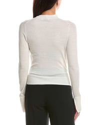 SIMKHAI Simkhai Natia Cowl Neck Wool-Blend Top
