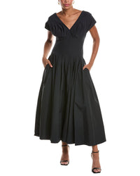 SIMKHAI Simkhai Nina Pleated Midi Dress