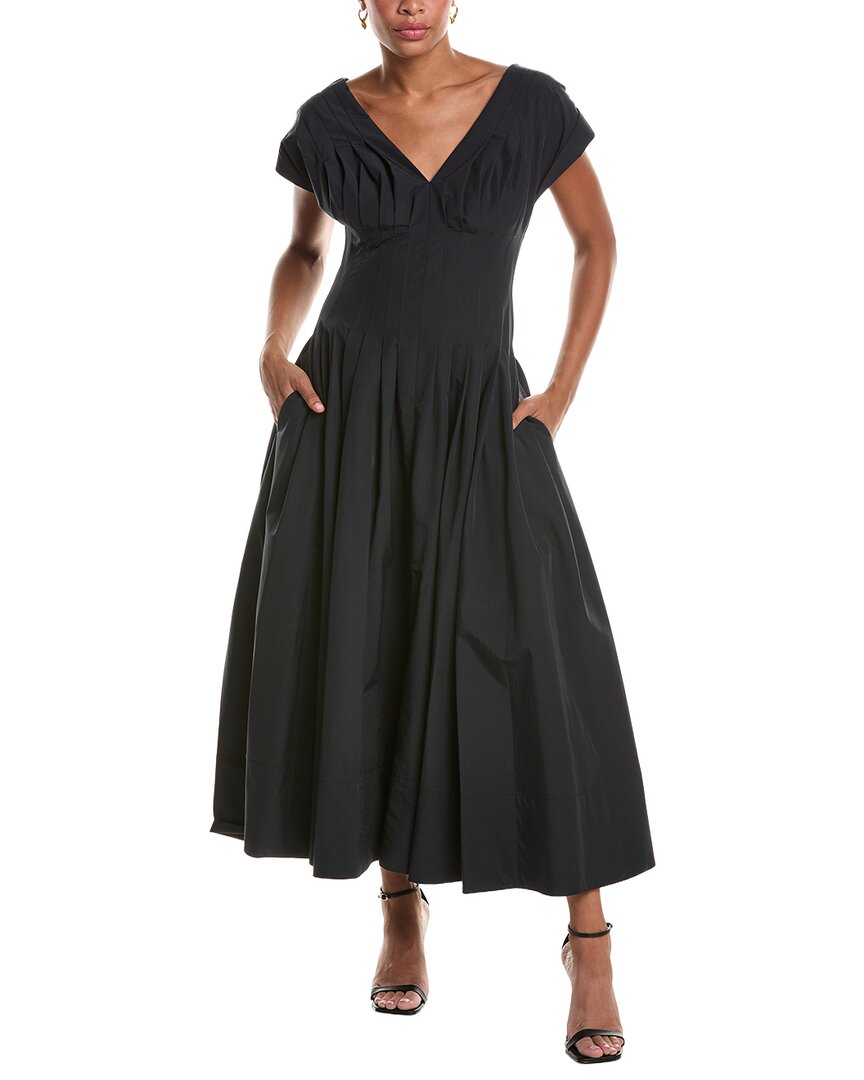 SIMKHAI Simkhai Nina Pleated Midi Dress