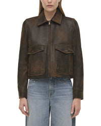 SIMKHAI Simkhai Sage Leather Jacket
