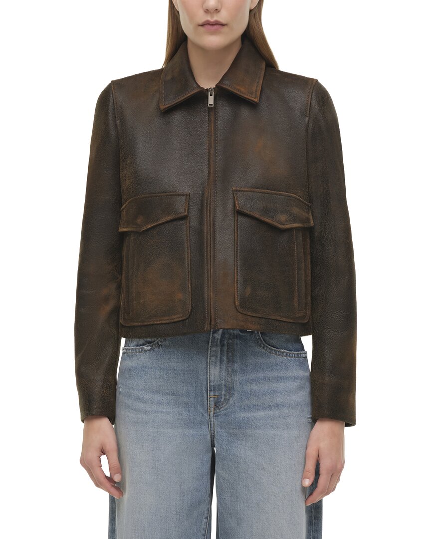 SIMKHAI Simkhai Sage Leather Jacket