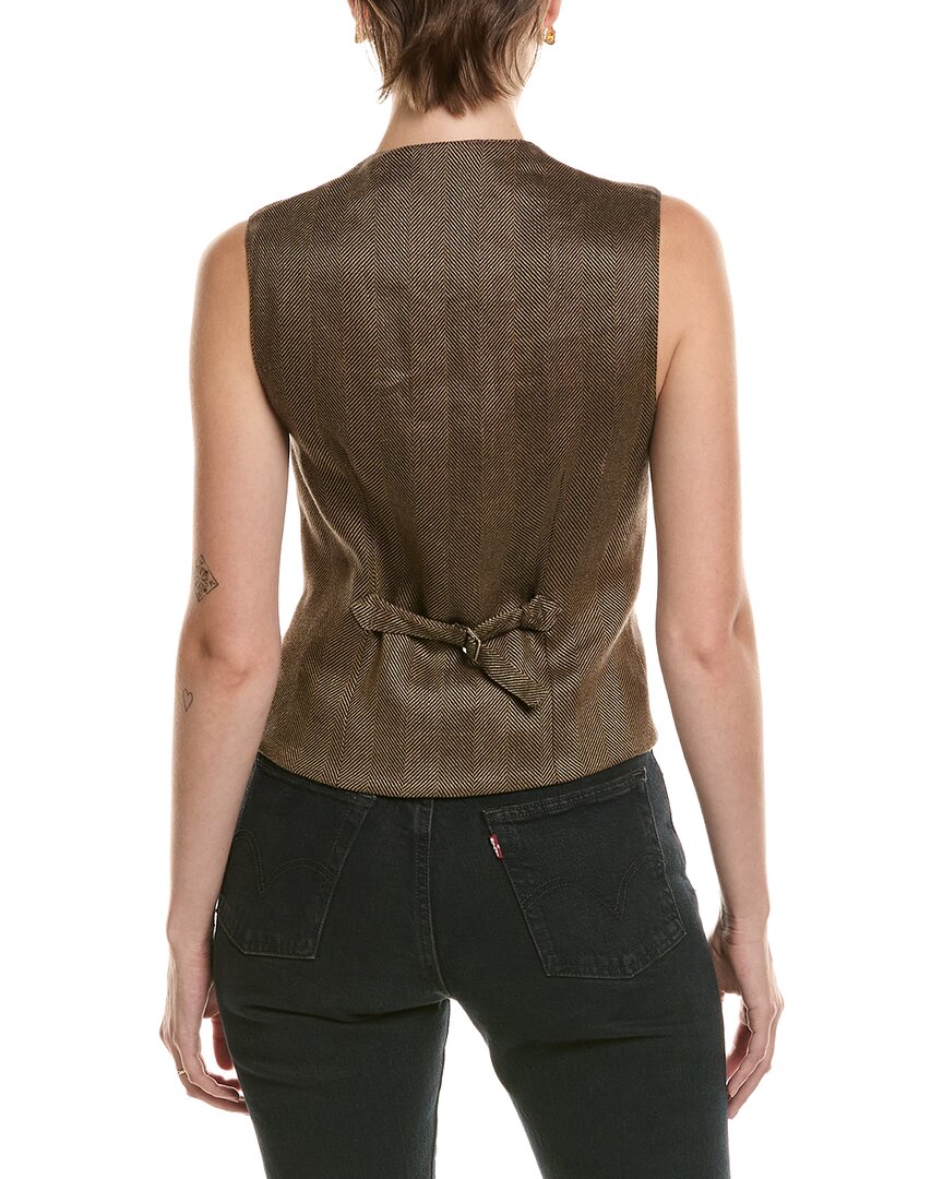 Officine Générale Officine Générale Cleo Herringbone Linen-Blend Vest