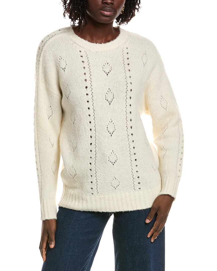 Officine Générale Officine Generale Violette Perforated Wool & Alpaca-Blend Pullover
