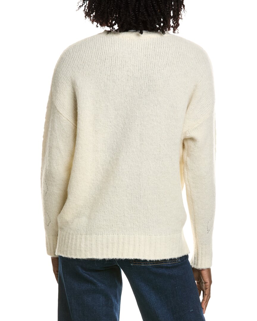 Officine Générale Officine Generale Violette Perforated Wool & Alpaca-Blend Pullover