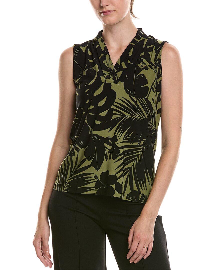 Anne Klein The Triple Pleat Printed Top