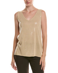 Anne Klein Sequins V-Neck Tank