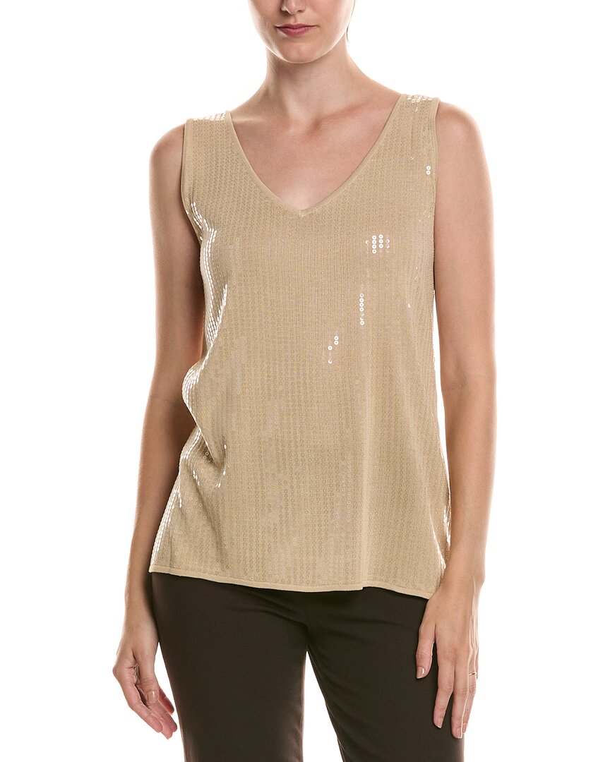 Anne Klein Sequins V-Neck Tank