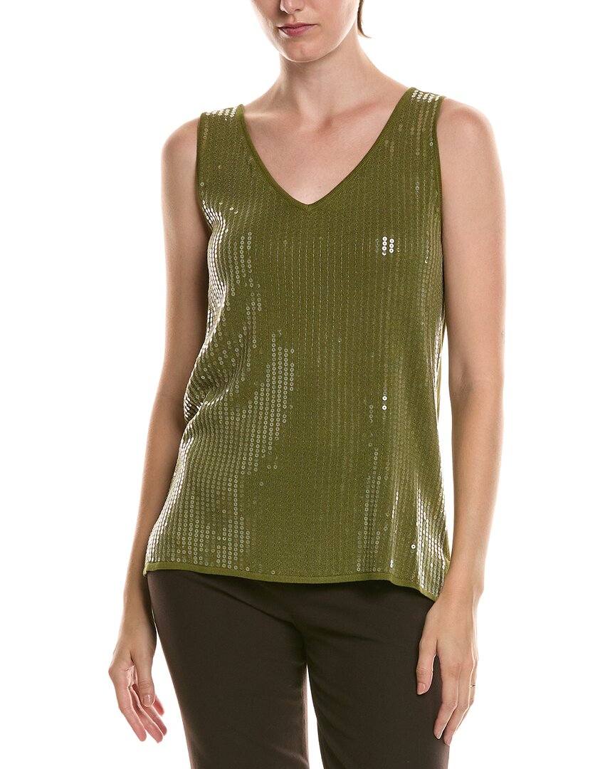 Anne Klein Sequins V-Neck Tank