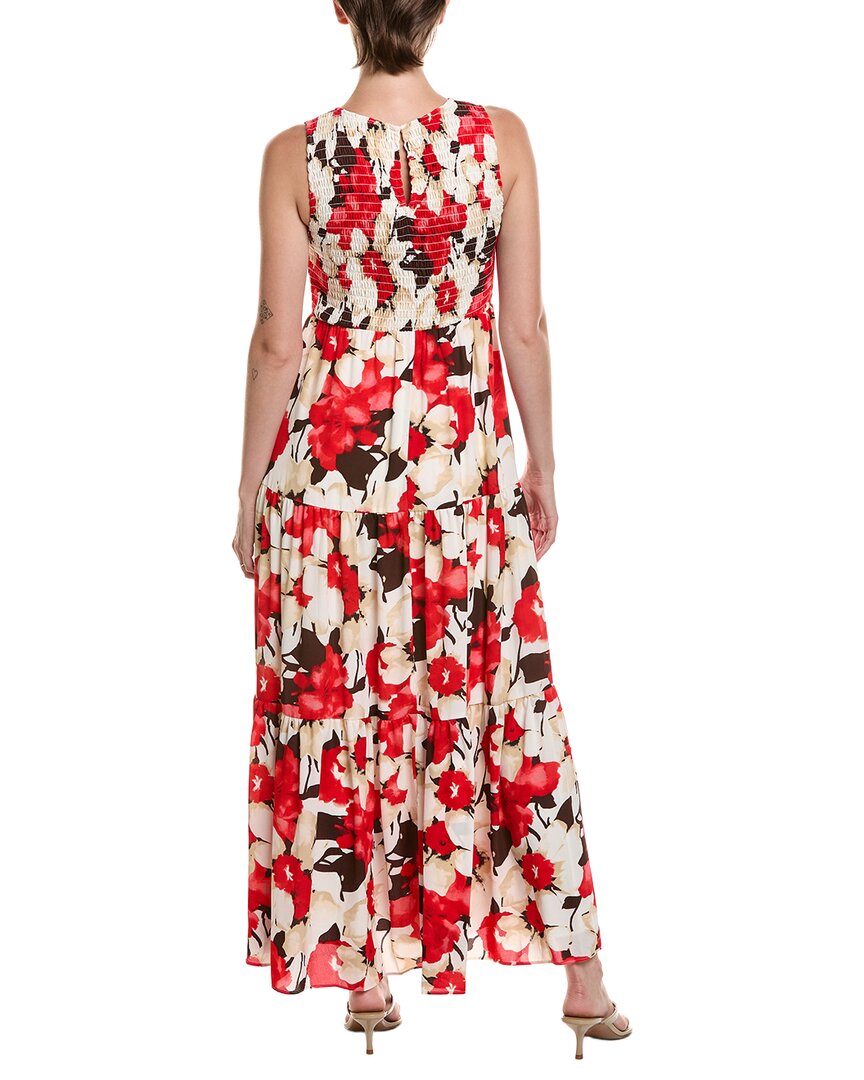 Anne Klein Petite Smocked Bodice Tiered Maxi Dress
