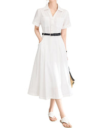 WLZD Wlzd Linen-Blend Midi Dress