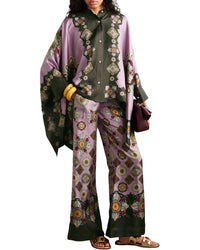 Charlotte Green Shirt & Pant Set