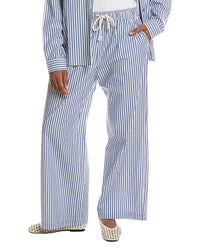 PERFECTWHITETEE Perfectwhitetee Andi Stripe Poplin Wide Leg Pant