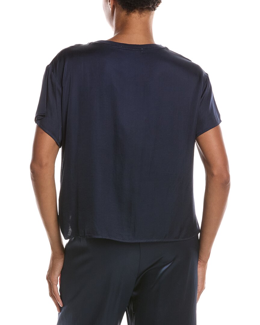 PERFECTWHITETEE Perfectwhitetee Delphine Luxe Satin Crewneck T-Shirt