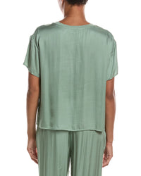 PERFECTWHITETEE Perfectwhitetee Delphine Luxe Satin Crewneck T-Shirt