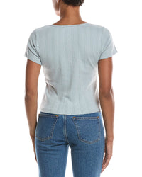 PERFECTWHITETEE Perfectwhitetee Helena Pointelle Crop T-Shirt