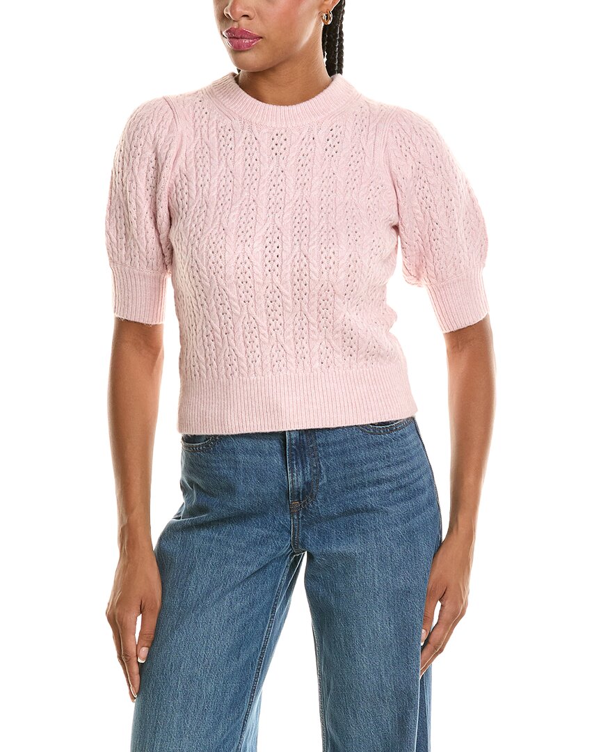 525 America Puff Sleeve Cable Pullover