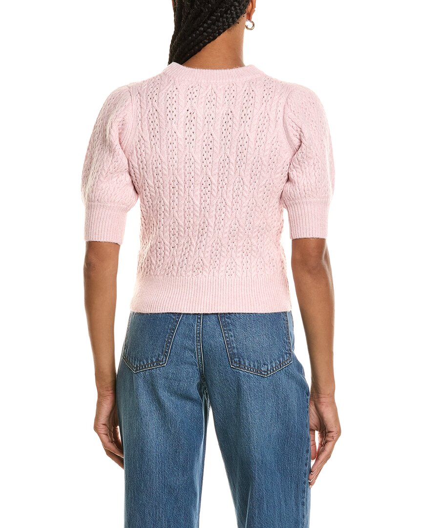 525 America Puff Sleeve Cable Pullover