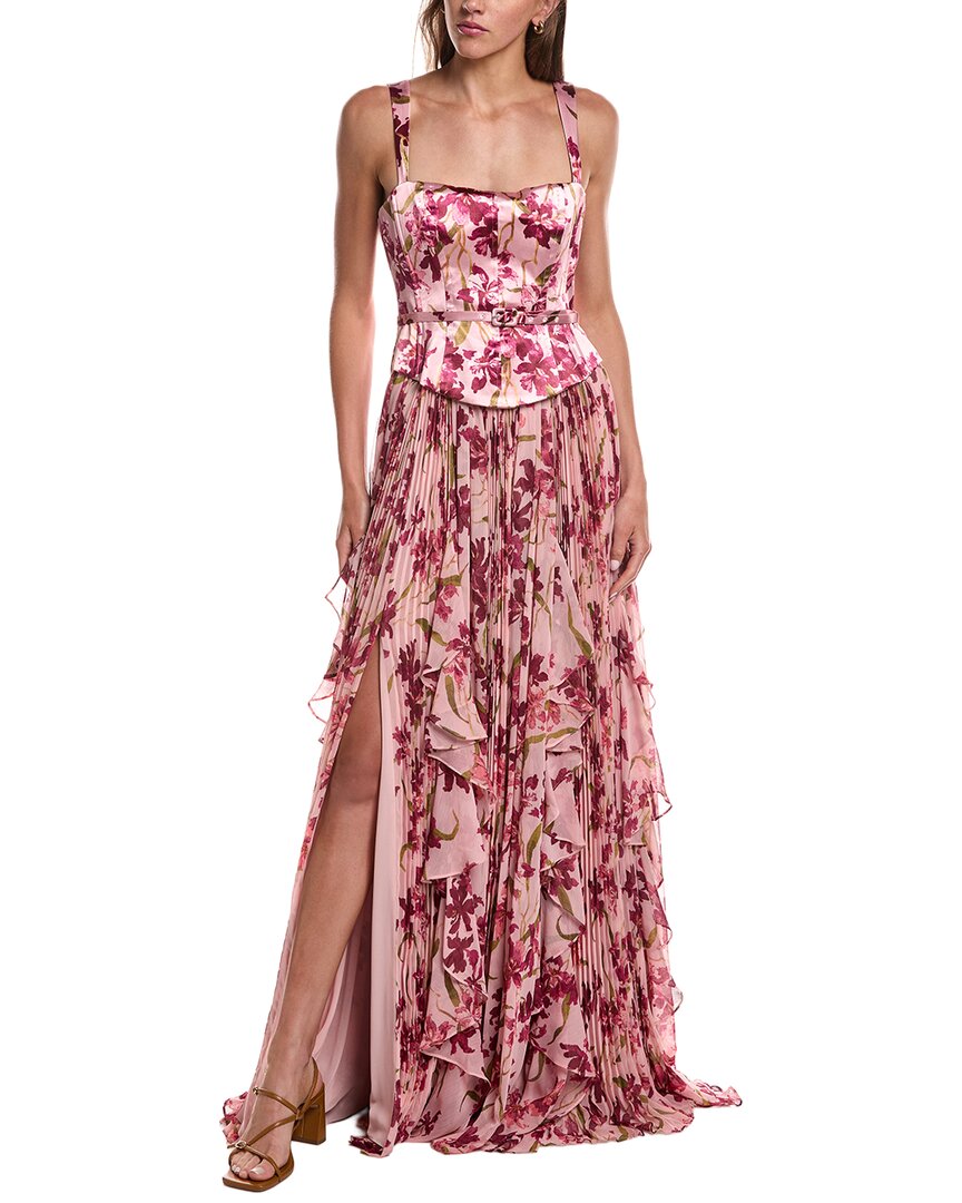 Cinq À Sept Trailing Hibiscus Leema Gown