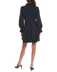 Cinq À Sept Knit Combo Luciana Silk-Trim Dress